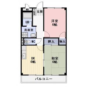 2DK 間取り図