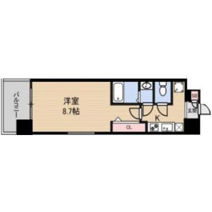 1K 間取り図