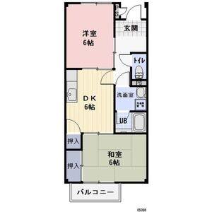 2DK 間取り図