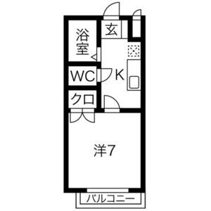 1K 間取り図