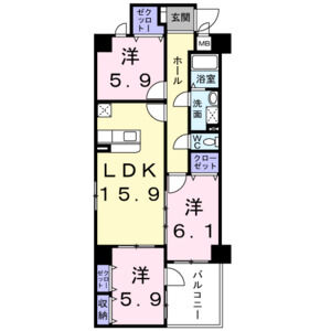 3LDK 間取り図
