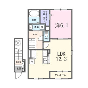1LDK 間取り図
