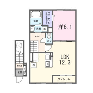 1LDK 間取り図