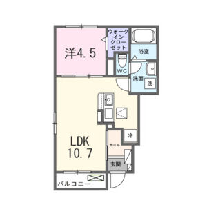 1LDK 間取り図