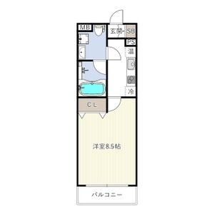 1K 間取り図