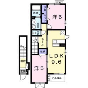 2LDK 間取り図