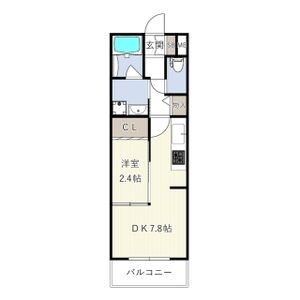 1DK 間取り図