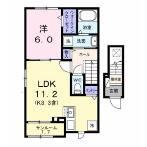 1LDK 間取り図