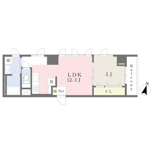 1LDK 間取り図