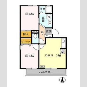 2DK 間取り図