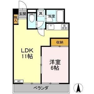 1LDK 間取り図