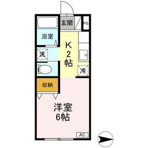 1K 間取り図