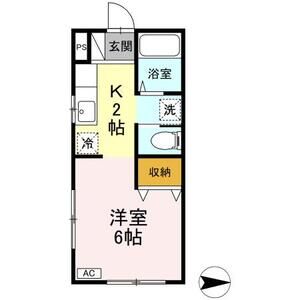 1K 間取り図