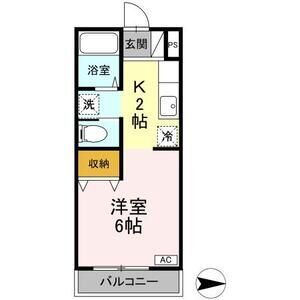 1K 間取り図