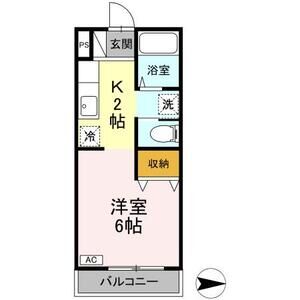 1K 間取り図