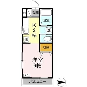 1K 間取り図
