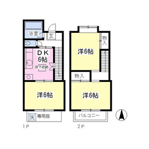 3DK 間取り図