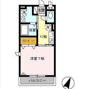 1K 間取り図