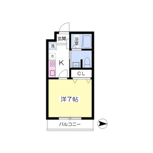 1K 間取り図