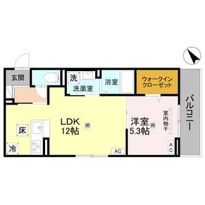 1LDK 間取り図