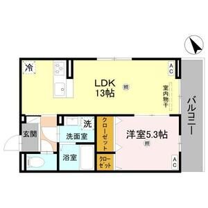 1LDK 間取り図