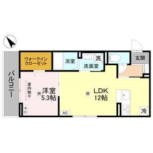 1LDK 間取り図