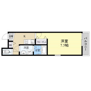 1K 間取り図
