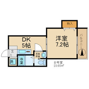 1DK 間取り図