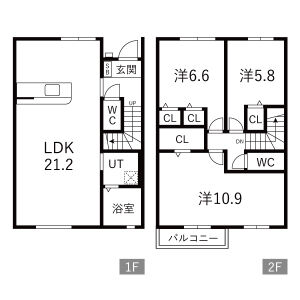 3LDK 間取り図