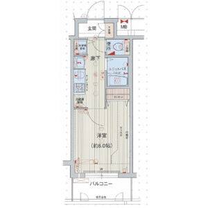 1K 間取り図