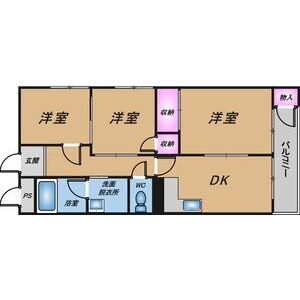 3DK 間取り図