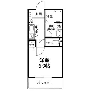 1K 間取り図