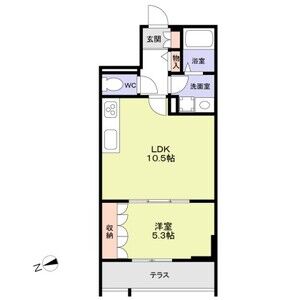 1LDK 間取り図