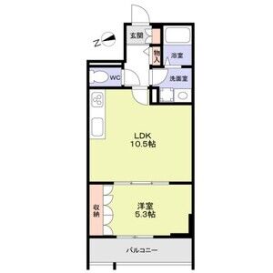 1LDK 間取り図