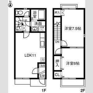 2LDK 間取り図