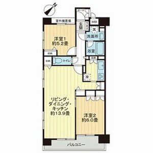 2LDK 間取り図