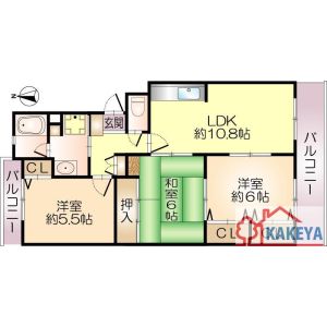 3LDK 間取り図