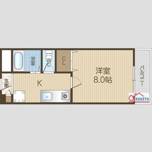 1K 間取り図