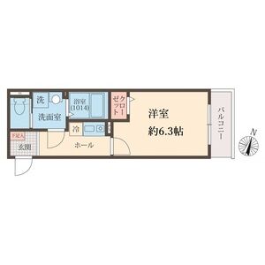 1K 間取り図