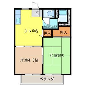 2DK 間取り図