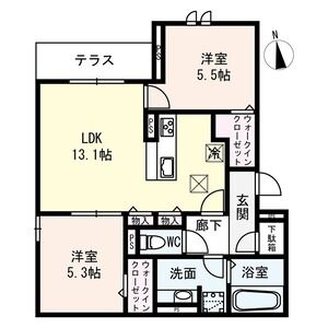 2LDK 間取り図