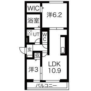2LDK 間取り図