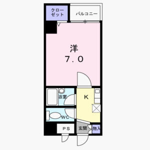 1K 間取り図