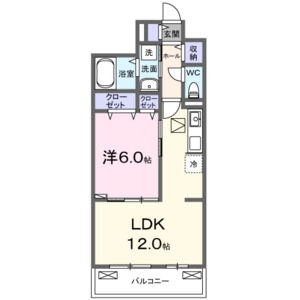 1LDK 間取り図