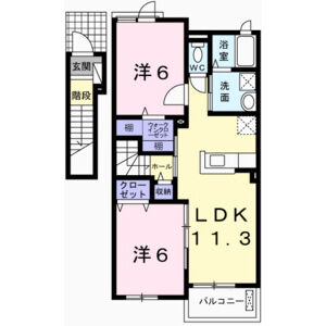 2LDK 間取り図