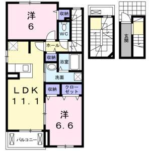 2LDK 間取り図