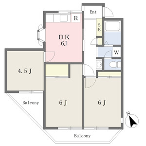 3DK 間取り図