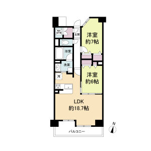 2LDK 間取り図