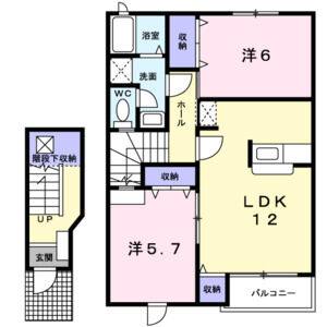 2LDK 間取り図