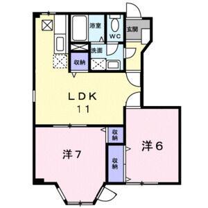 2LDK 間取り図